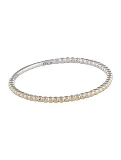 Pre-owned Mejuri 14k Beaded Thin Band In Multicolor
