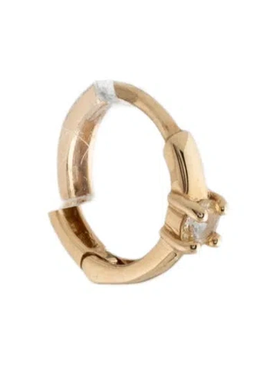 Pre-owned Mejuri 14k Colorless Sapphire Single Huggie Earring In Multicolor