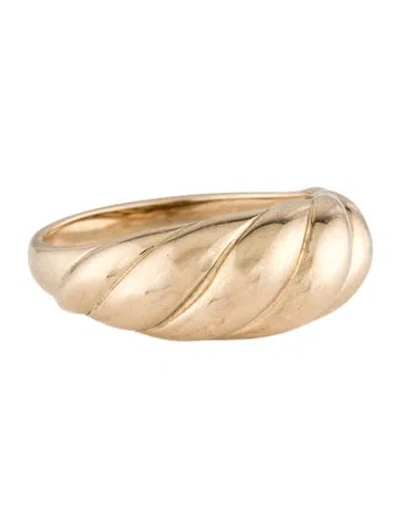 Pre-owned Mejuri 14k Croissant Dôme Ring In Multicolor