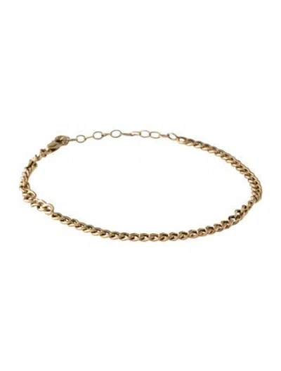 Pre-owned Mejuri 14k Curb Link Bracelet, 7" In Multicolor