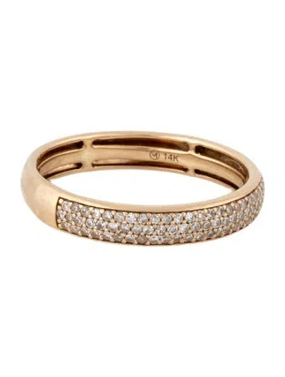 Pre-owned Mejuri 14k Diamond Band Ring In Multicolor