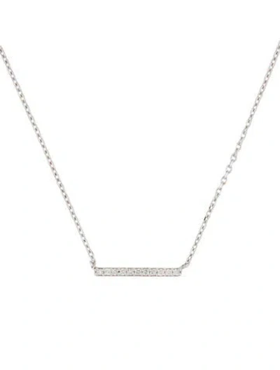 Pre-owned Mejuri 14k Diamond Bold Bar Pendant Necklace, 16" In Multicolor