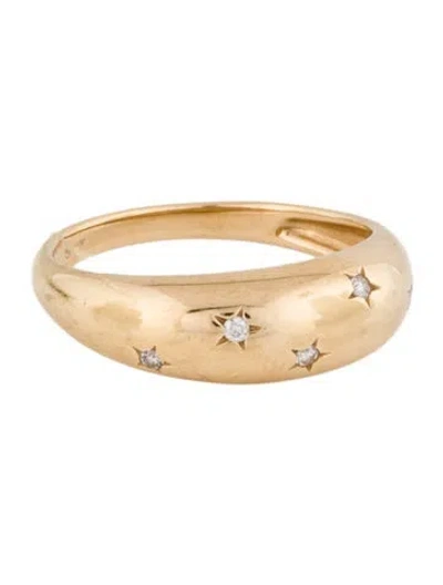 Pre-owned Mejuri 14k Diamond Celestial Dôme Ring In Multi