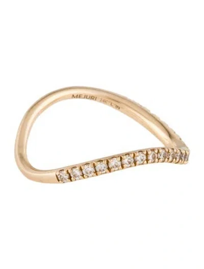 Pre-owned Mejuri 14k Diamond Dôme Figure Pavé Ring In Multi