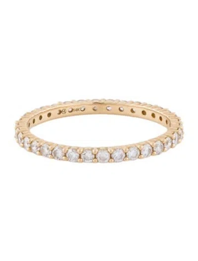 Pre-owned Mejuri 14k Diamond Eternity Band In Multi