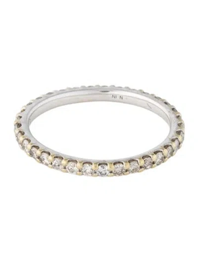 Pre-owned Mejuri 14k Diamond Eternity Band In Multi