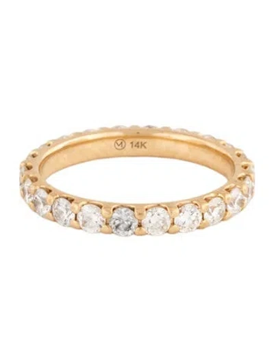 Pre-owned Mejuri 14k Diamond Eternity Band In Multi