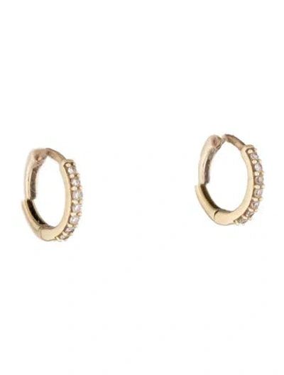 Pre-owned Mejuri 14k Diamond Huggie Earrings In Multicolor