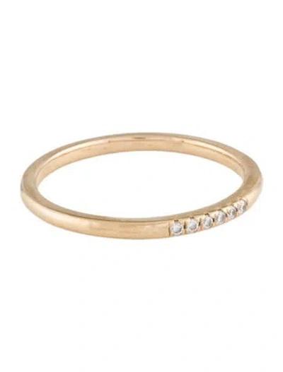 Pre-owned Mejuri 14k Diamond Line Band In Multi