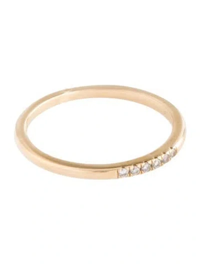 Pre-owned Mejuri 14k Diamond Line Band Ring In Multi