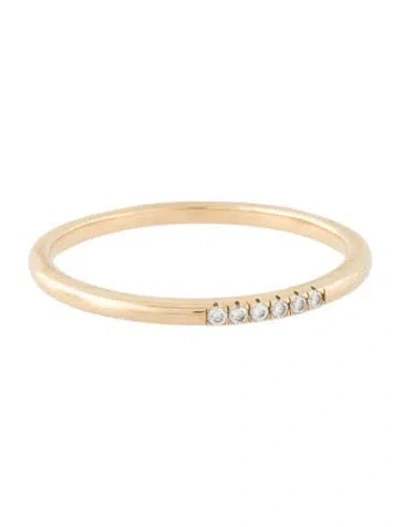 Pre-owned Mejuri 14k Diamond Line Ring In Multi