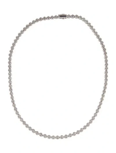 Pre-owned Mejuri 14k Diamond Micro-pavé Rivière Choker Necklace, 15.75" In Multi