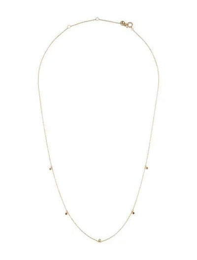 Pre-owned Mejuri 14k Diamond Multi Station Necklace, 18.5"