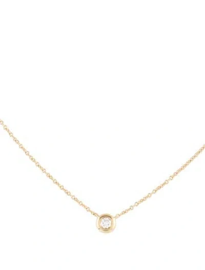 Pre-owned Mejuri 14k Diamond Pendant Necklace, 19.5" In Multicolor