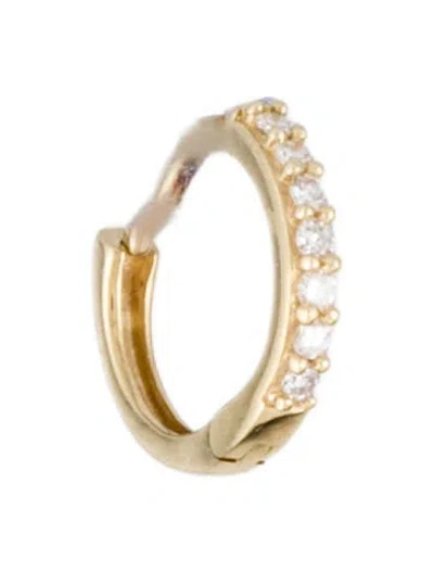 Pre-owned Mejuri 14k Diamond Single Huggie Earring In Multi
