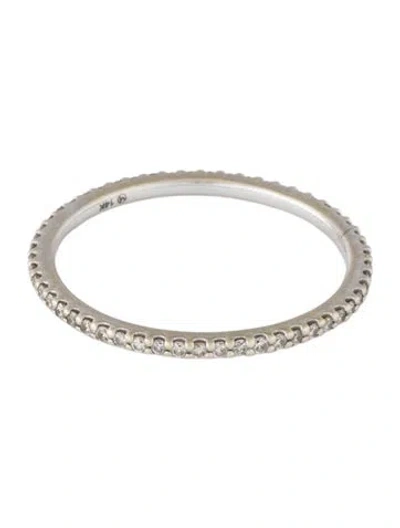 Pre-owned Mejuri 14k Diamond Slim Eternity Band In Multicolor
