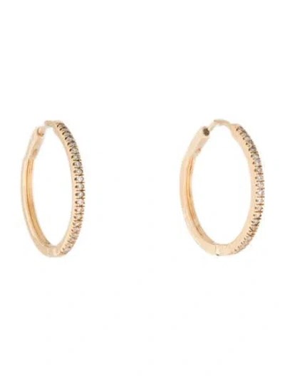 Pre-owned Mejuri 14k Diamond Small Hoop Earrings In Multi