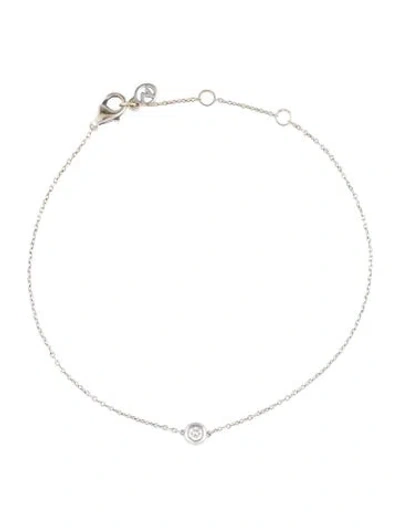 Pre-owned Mejuri 14k Diamond Solo Bracelet, 6.75" In Multicolor