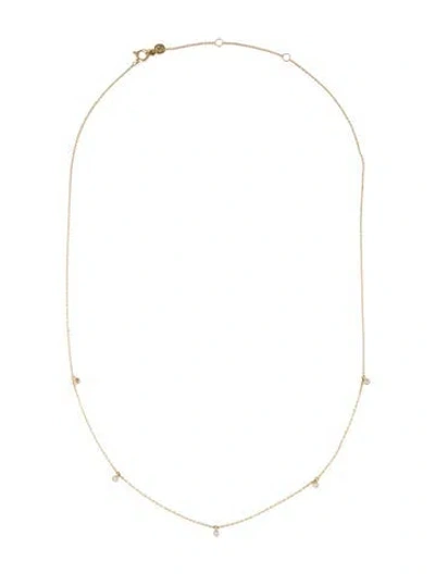 Pre-owned Mejuri 14k Diamond Station Necklace, 18" In Multi
