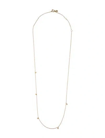 Pre-owned Mejuri 14k Diamond Station Necklace, 19" In Multi