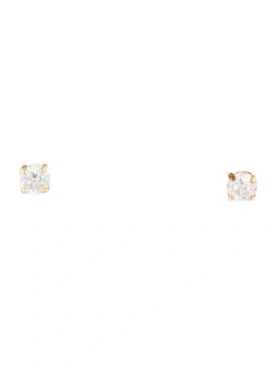 Pre-owned Mejuri 14k Diamond Stud Earrings In Multi