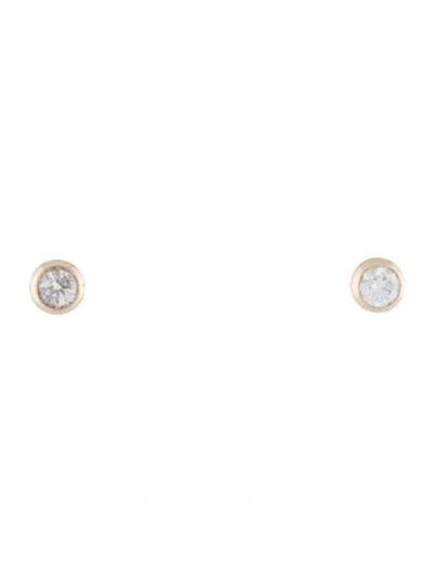 Pre-owned Mejuri 14k Diamond Stud Earrings In Multicolor