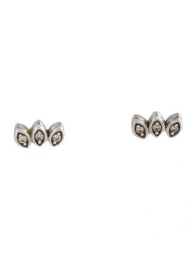 Pre-owned Mejuri 14k Diamond Stud Earrings In Multicolor