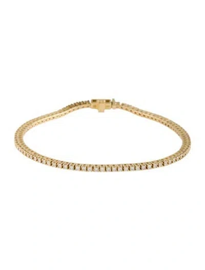 Pre-owned Mejuri 14k Diamond Tennis Bracelet, 6" In Multicolor