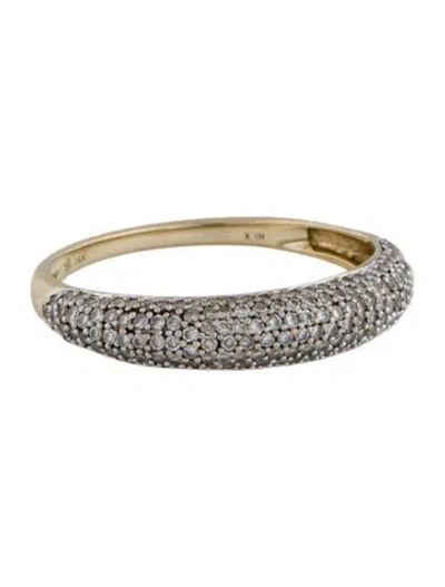 Pre-owned Mejuri 14k Diamond Thin Dome Band In Multi