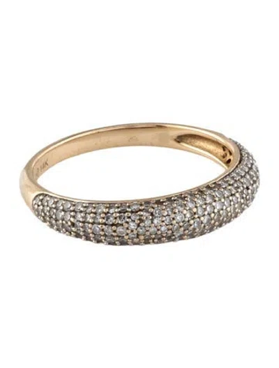 Pre-owned Mejuri 14k Diamond Thin Dome Band In Multicolor
