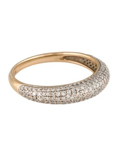 Pre-owned Mejuri 14k Diamond Thin Dôme Ring In Multi