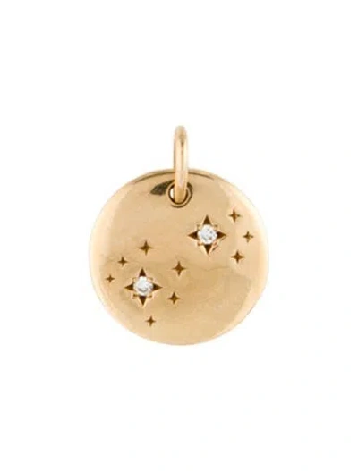 Pre-owned Mejuri 14k Diamond Zodiac Charm In Multi