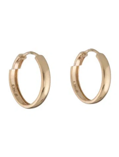 Pre-owned Mejuri 14k Flat Hoop Earrings In Multicolor
