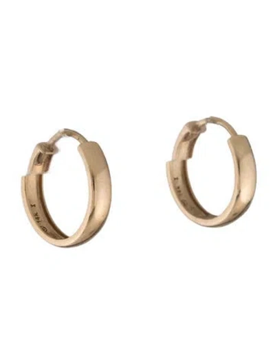 Pre-owned Mejuri 14k Flat Hoop Earrings In Multicolor