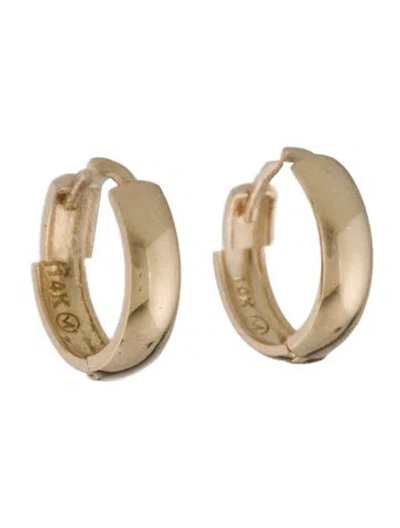 Pre-owned Mejuri 14k Flat Huggie Earrings In Multicolor