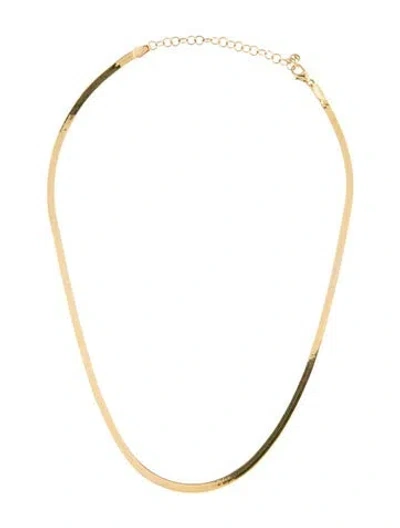 Pre-owned Mejuri 14k Herringbone Chain Necklace, 16" In Multi