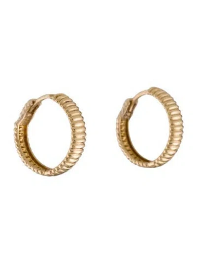 Pre-owned Mejuri 14k Hoop Earrings In Multi