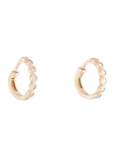 Pre-owned Mejuri 14k Lab-grown Diamond Huggies In Multi