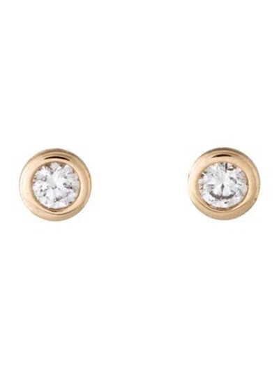 Pre-owned Mejuri 14k Lab-grown Diamond Mini Stud Earrings In Multicolor