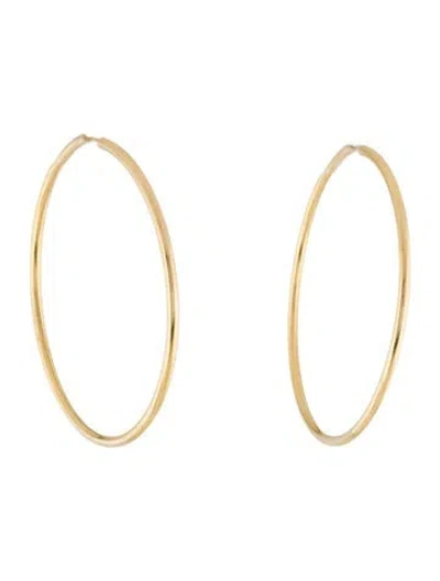 Pre-owned Mejuri 14k Oversized Thin Hoop Earrings In Multi