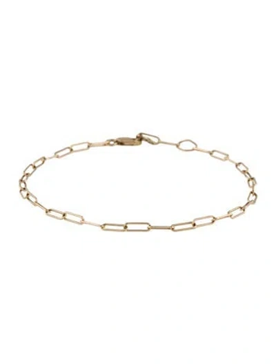 Pre-owned Mejuri 14k Paperclip Link Bracelet, 7" In Multicolor