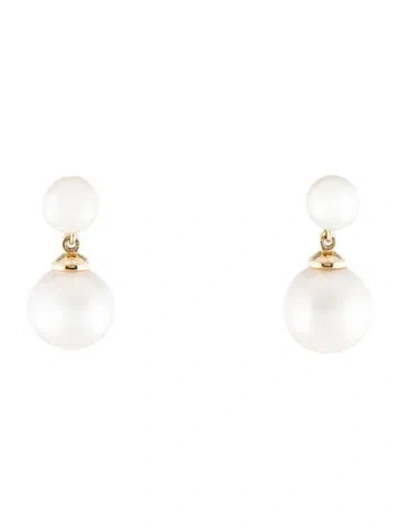 Pre-owned Mejuri 14k Pearl Essential Drop Earrings In Multi