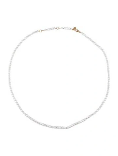 Pre-owned Mejuri 14k Pearl Strand Necklace, 18" In Multicolor