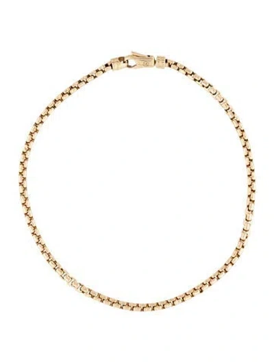 Pre-owned Mejuri 14k Round Box Chain Bracelet, 8.5" In Multicolor