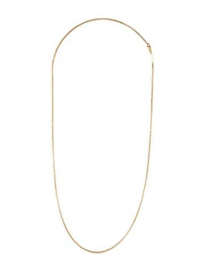 Pre-owned Mejuri 14k Round Box Chain Necklace, 23" In Multicolor