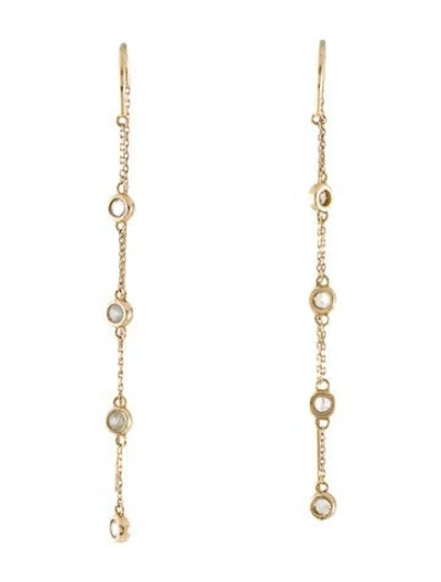 Pre-owned Mejuri 14k Sapphire Drop Earrings In Multi