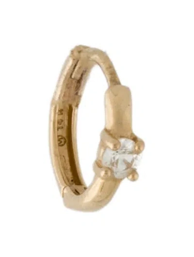 Pre-owned Mejuri 14k Sapphire Single Mini Hoop Earring In Multi