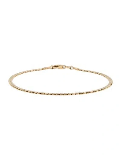 Pre-owned Mejuri 14k Sepentine Chain Bracelet, 6.5" In Multicolor