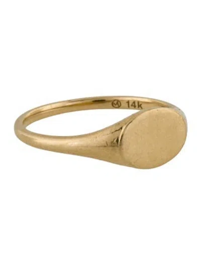 Pre-owned Mejuri 14k Signet Ring In Multi