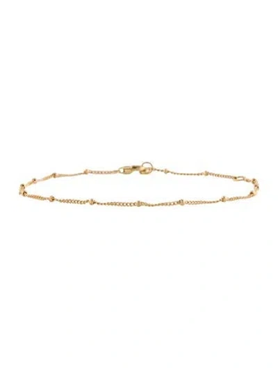 Pre-owned Mejuri 14k Spheres Chain Link Bracelet, 7" In Multi